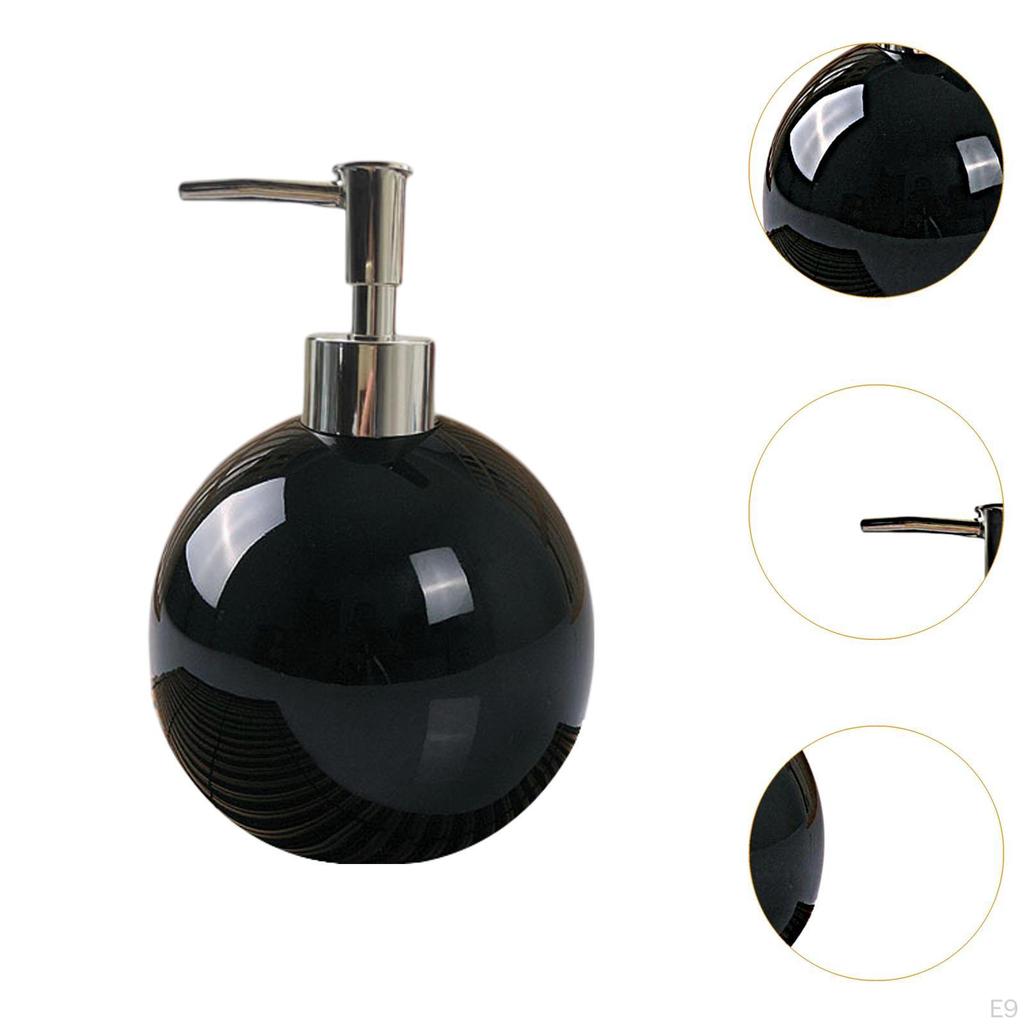 Handseifenspender mit Pumpe, Keramik-Flüssigkeitsbehälter, modern, tragbar, 550 ml, nachfüllbar, Emulsion