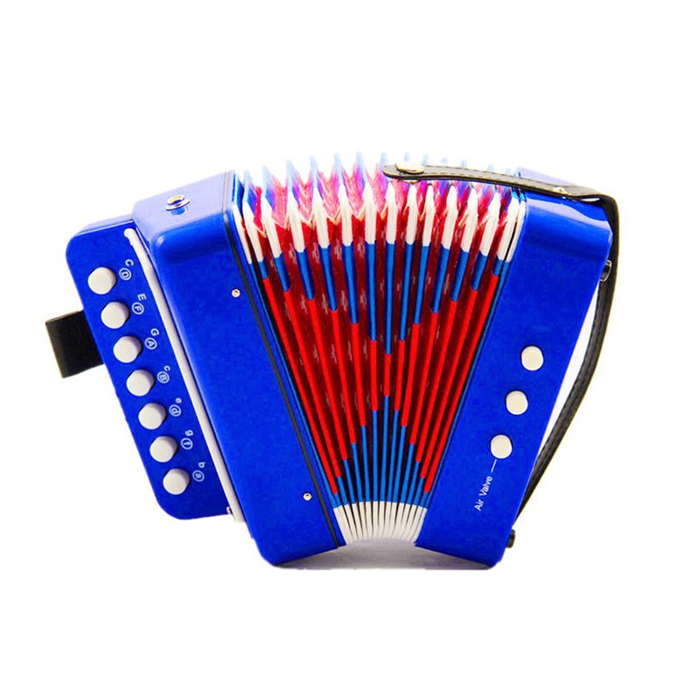 New Organ 7 Keys 2 Bass Accordions, Kids Accordion Mini Toy Musical Instruments, Small Instrument Creative Gift