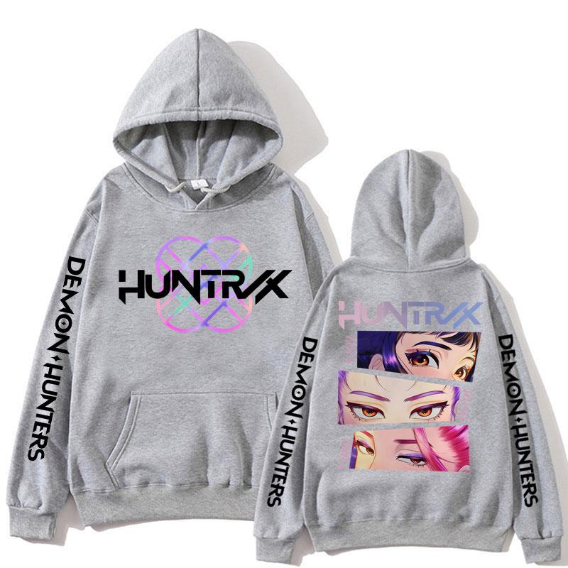 Kpop Anime Demon Hunters Huntrix Girls Hoodie Men Women Fashion Aesthetic Sweatshirt Oversized Fleece Y2k Long Sleeve Streetwear