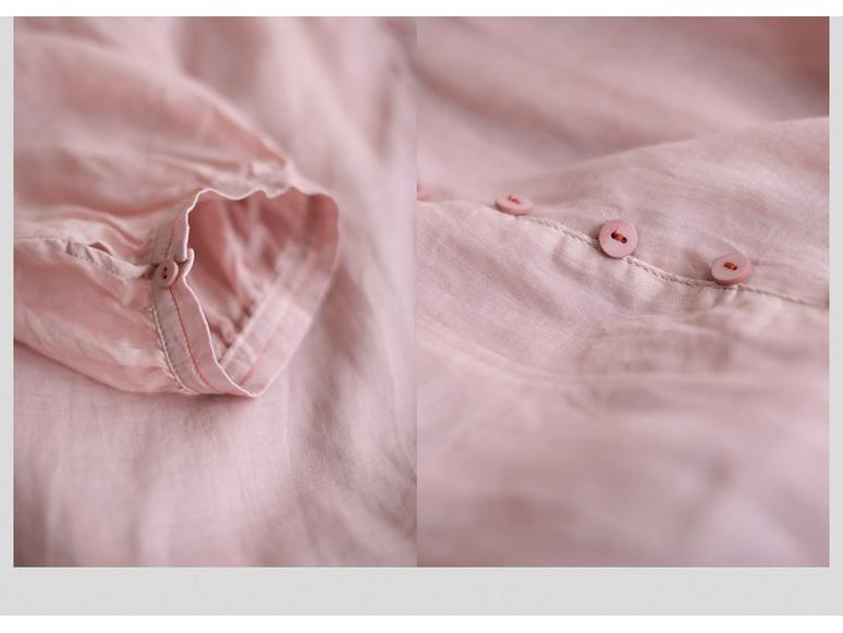 2023 Autumn Korean Style Loose Plus Size Cotton Linen Women's Shirt