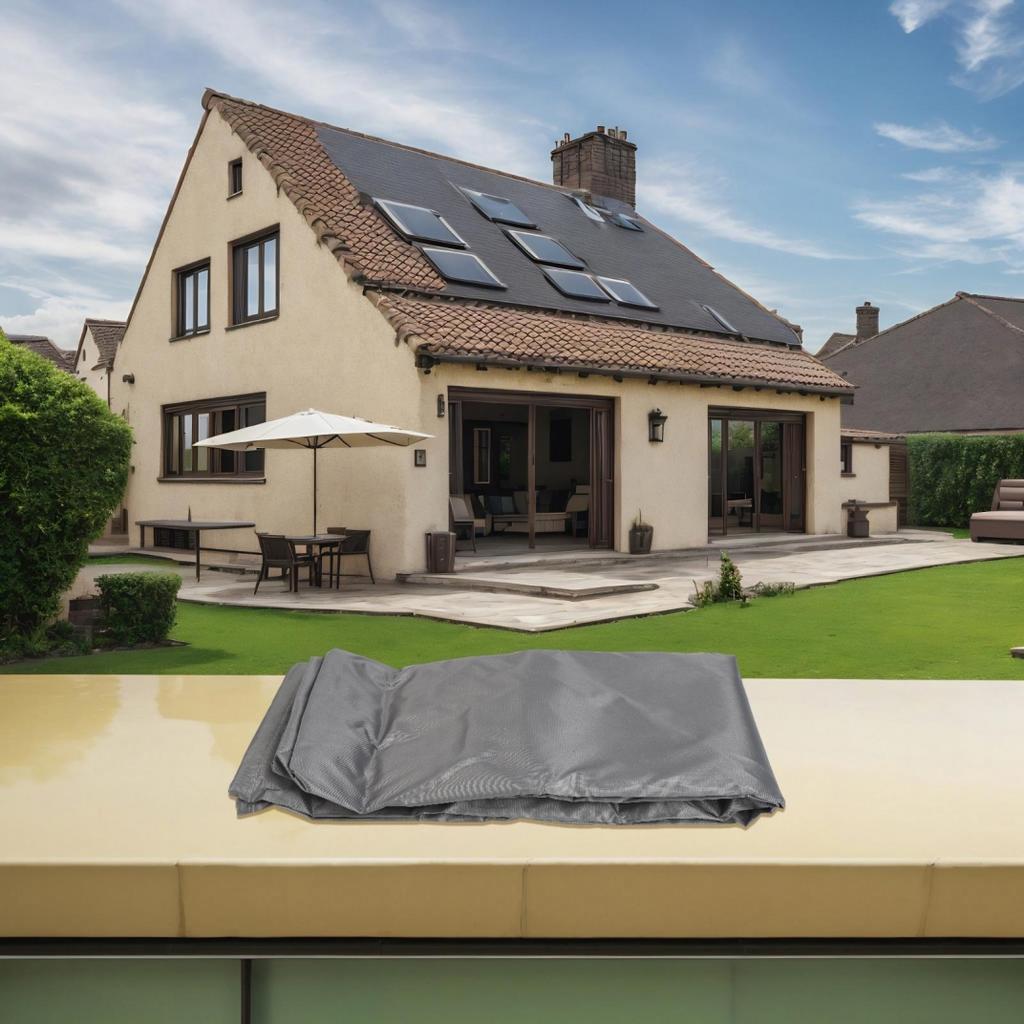 Outdoor Furniture Cover Sunscreen Furniture Cover Windproof Straps
