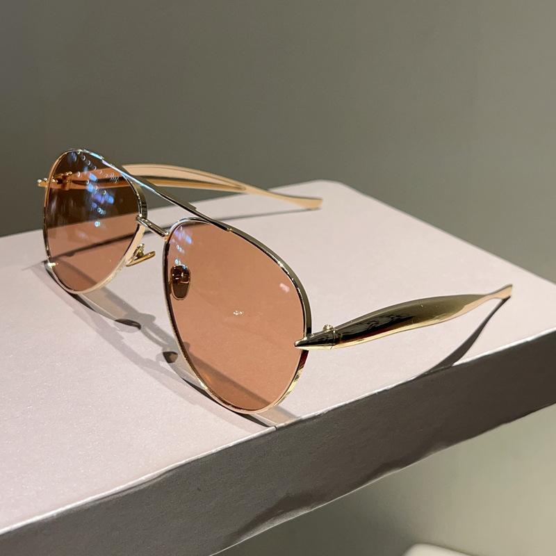 JYL TS Sunglasses UV Protection Pilot Double Beam Metal Unisex/3472