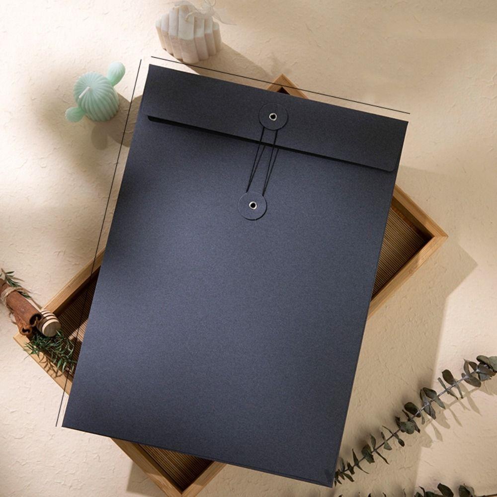 with String Tie Closure Clasp Vintage Brown Envelopes Simple Archive Bag  Decoration Gift