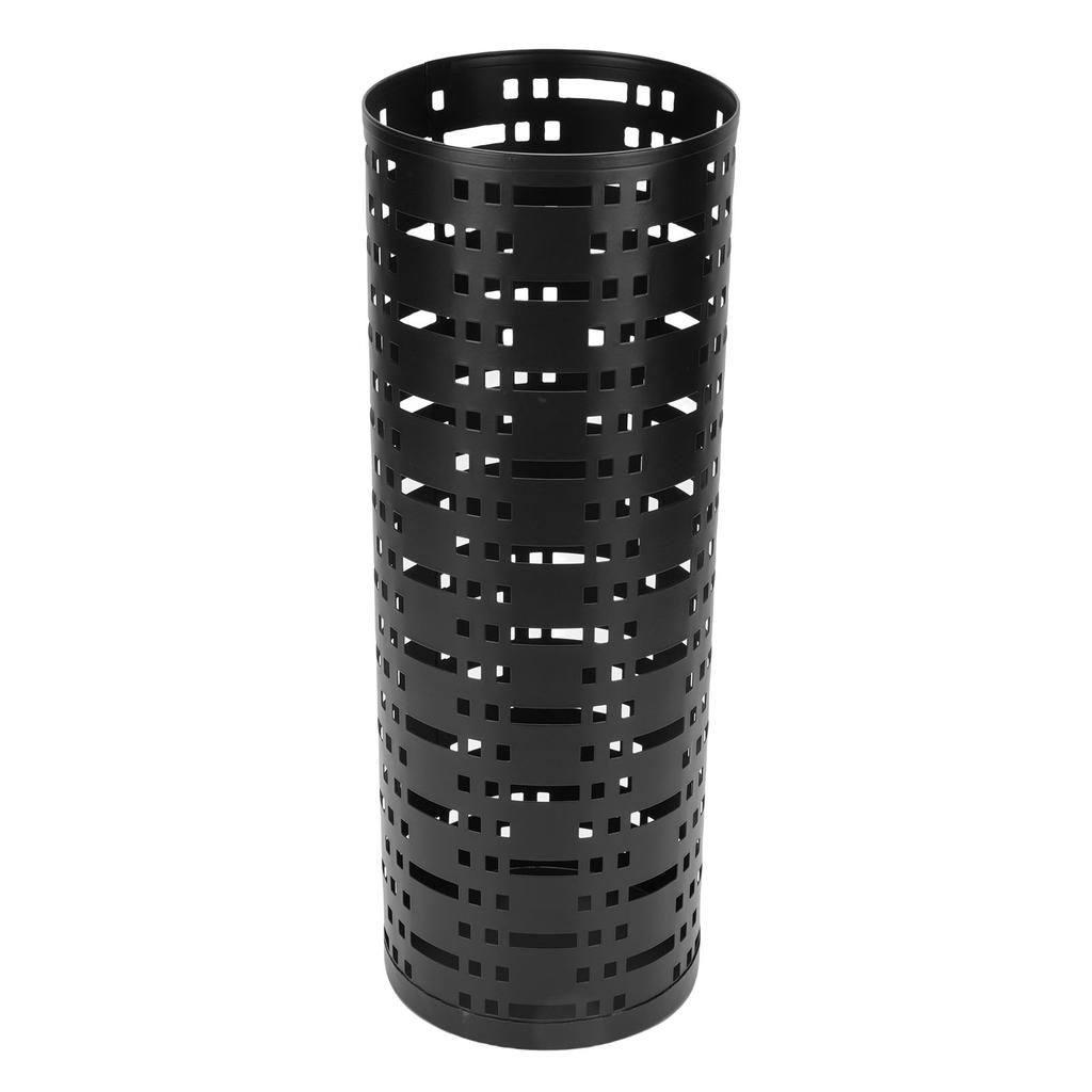 Metall Schirmständer für Eingangsbereich Ausgehöhlt Legierung Schirmorganisator Rund Geformt für Zuhause Büro Hotel Schwarz