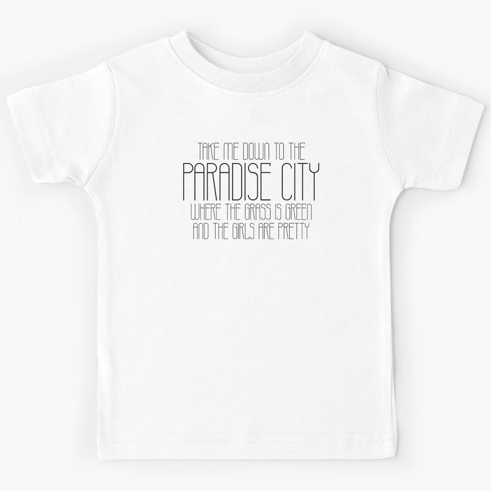 Paradise city (black) Kids T-Shirt 150