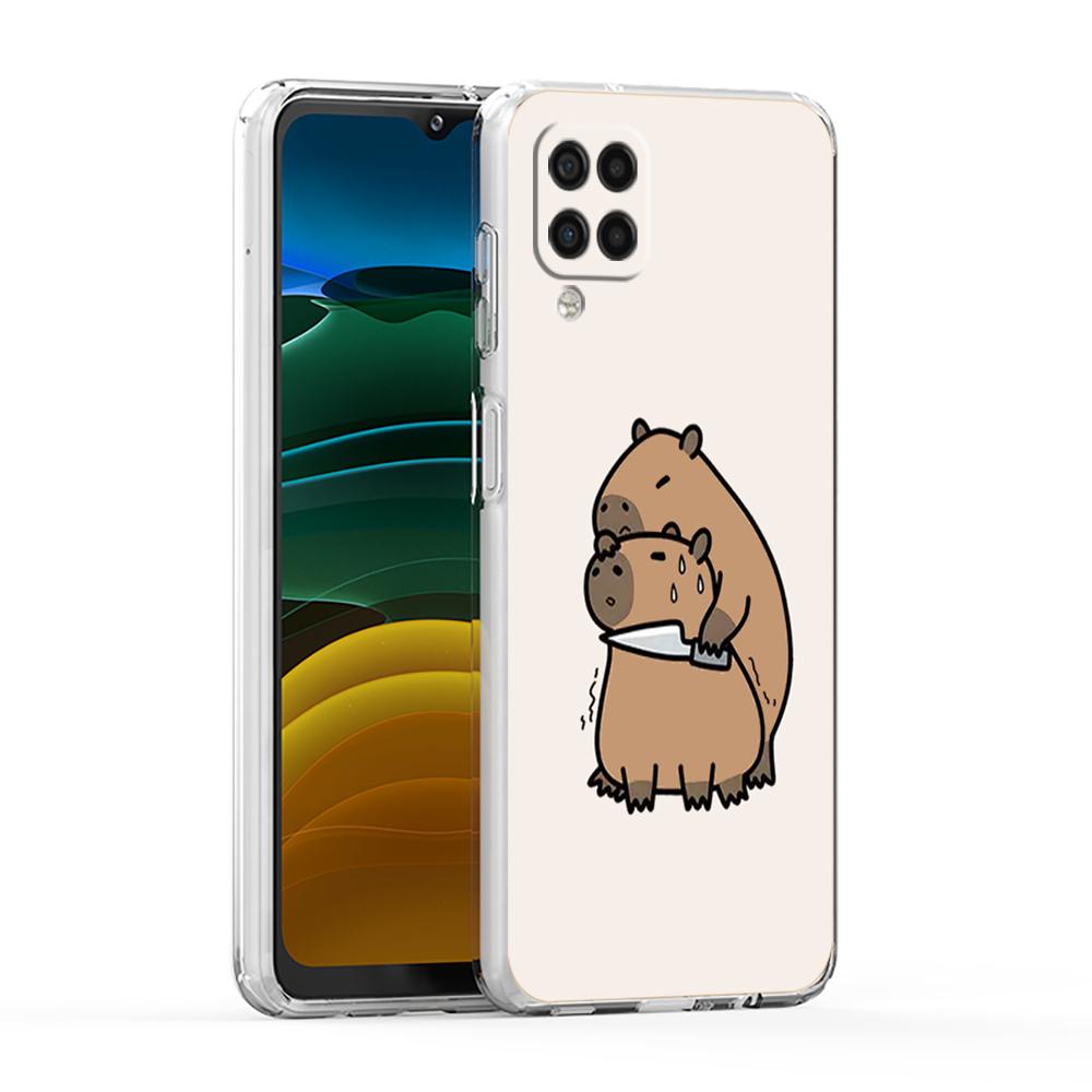Cute Capybara Phone Case For Samsung Galaxy A13 A33 A35 A55 A73 A53 A23 A51 A71 A21S A12 A31 A41 A05s A03S A15 A25 A32 5G Cover