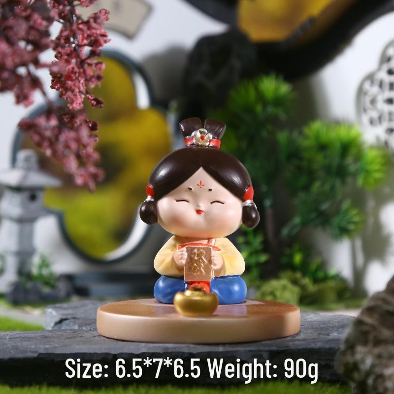 Kreativer Handyhalter im Stil der Tang-Dynastie mit Glücksbringer: Exquisites Harzornament