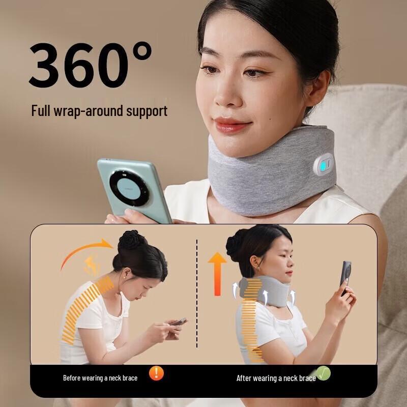 Hezheng Vibrating & Heated Neck Massager with Brace