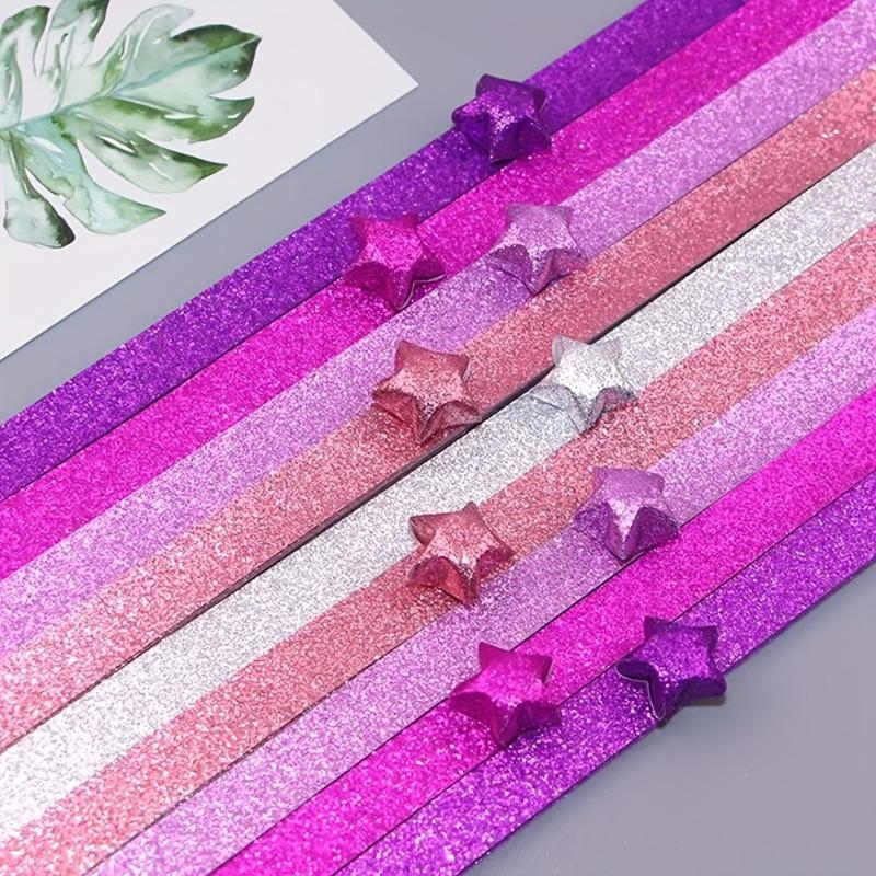 1 Set of 520 Pieces/pack of Colorful Star Origami, 360 Pieces/pack of Rainbow Gradient Lucky Star Paper Strips