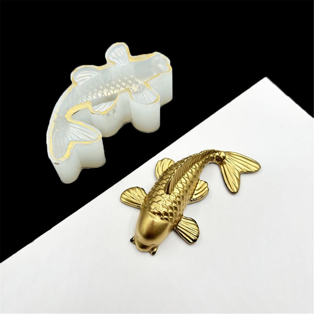Flexible Mirrored Finish Carp Carp Silicone Mold For Resin Art Keychains Bookmarks DIY Projects Jewelry Making Tool