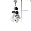 Cute Kitten Cat Fur Ball Bead Keychain Pendant Star Fish Charm Lanyard Girl Phone Chain Lovely Backpack Bag Ornament Couple Gift