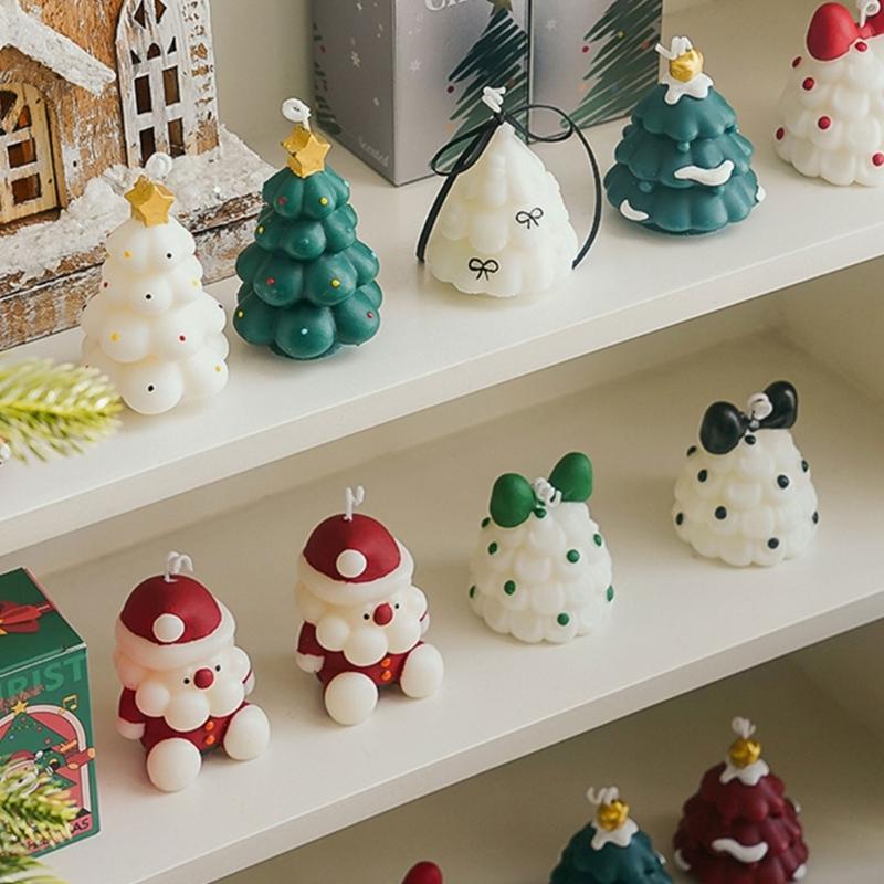Handmade Christmas Tree Candle With Refined Paraffin And Bean Wax Blend Fragrant Candle