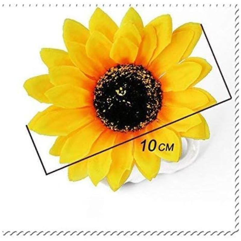 3 Stück Simulation Sonnenblumen Haarspangen, Gelbe Blumige Haarspangen für Damen Mädchen Haarstyling, Party Hochzeit Kopfschmuck