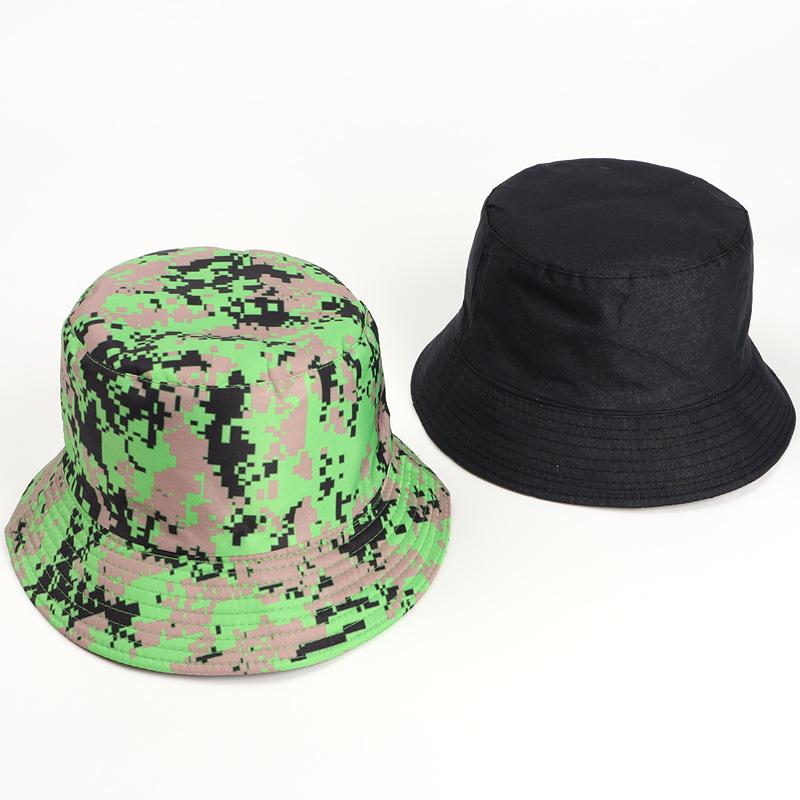 Women's Camouflage Dual-Sided Bucket Hat, Double-Sided Wearable Fisherman Cap for Outdoor Leisure and Vacation
