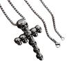 Vintage Skull Cross Pendant Necklace Gothic Jewelry With Adjustable Chain Unique Skull Jewelry Gift For Men And Women