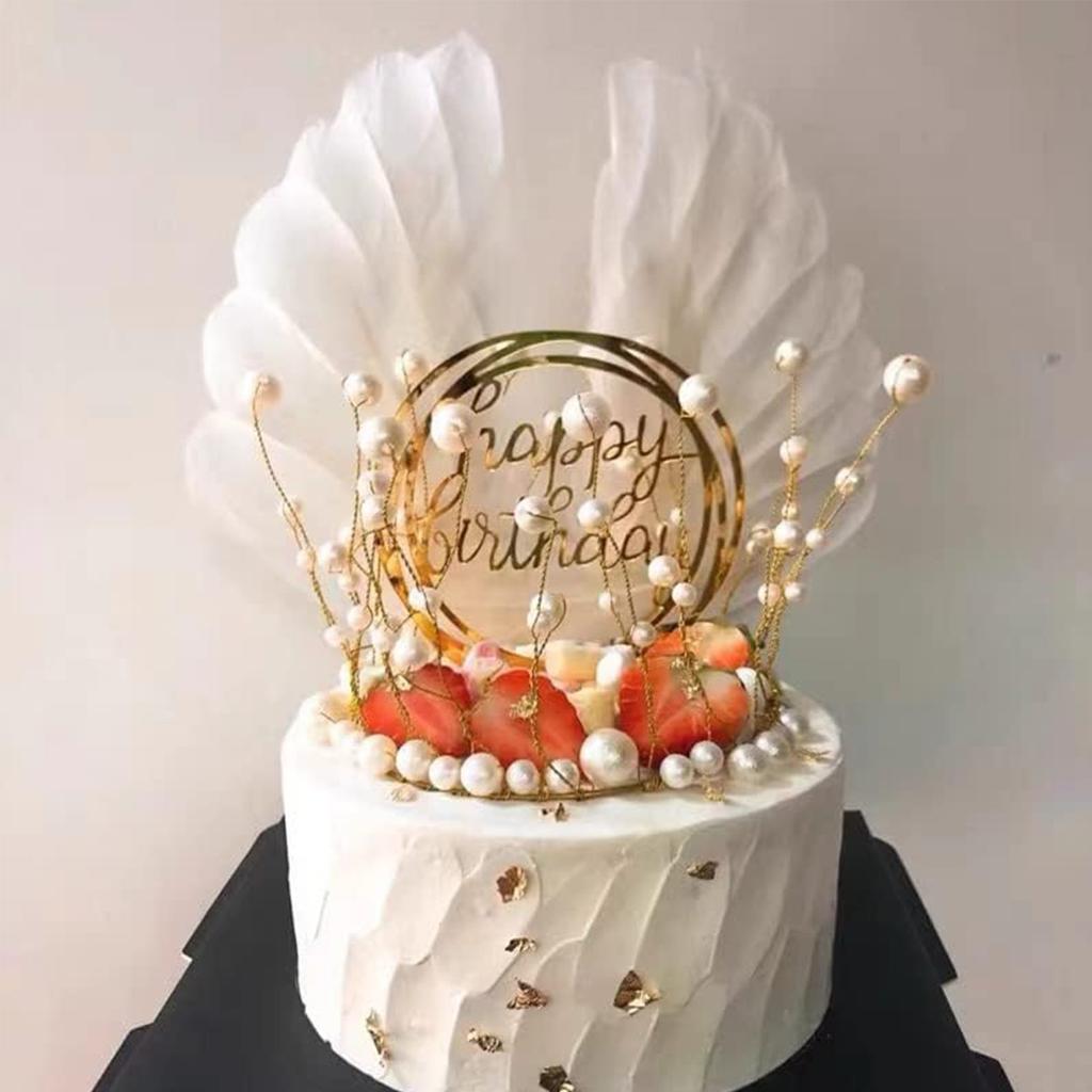 1pcs Angel Wing Cake Topper Decoration For Mother's Day Anniversary Birthday Party Wedding Baby Shower Birthday Party Favors