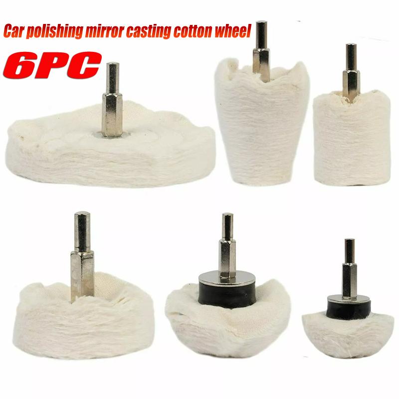 6Pcs Polishing Buffing Pads Mop Wheel Buffer Pad Drill Kit for Car Polisher Set