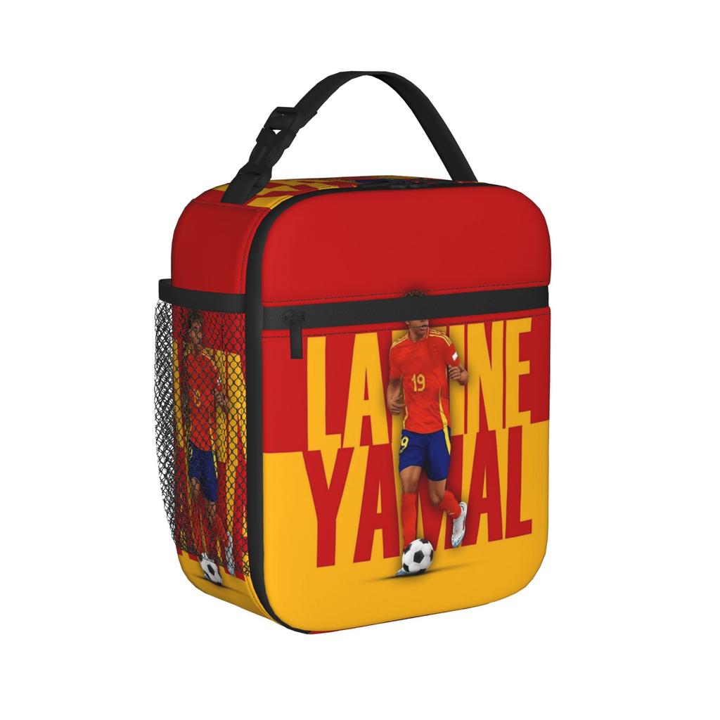 Lamine Y-Yamal Insulated Lunch Bag Thermal Bag Reusable,Lunch Container Football Soccer High Capacity Tote Lunch Box Bento Pouch