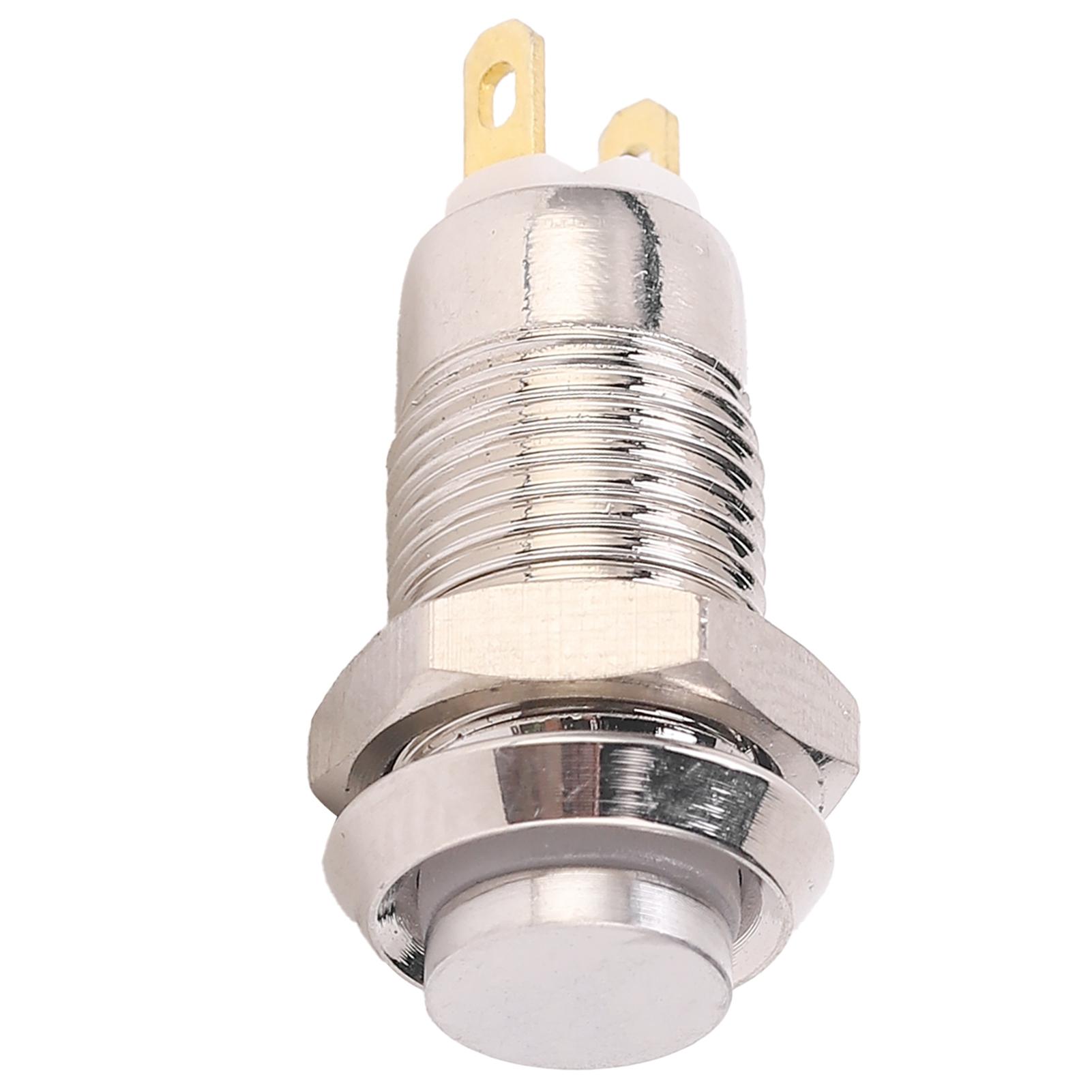 

Металевий кнопковий перемикач 8 мм Водонепроникний самоблокувальний перемикач пуску 3 В (Без світла)