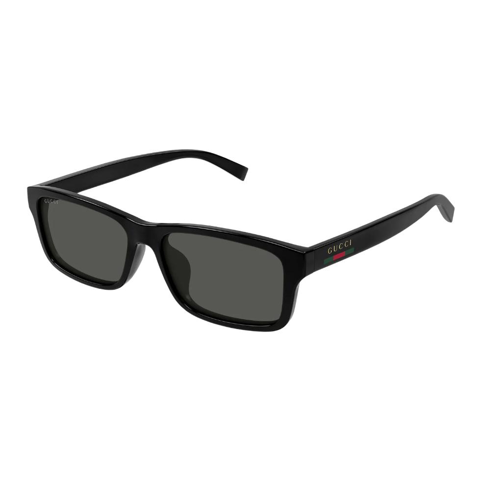 Gucci Logo Side Injection Square Sunglasses Men sunglasses Black GG1986SA001 Dust Bag+Eyeglass Case (Random Color)