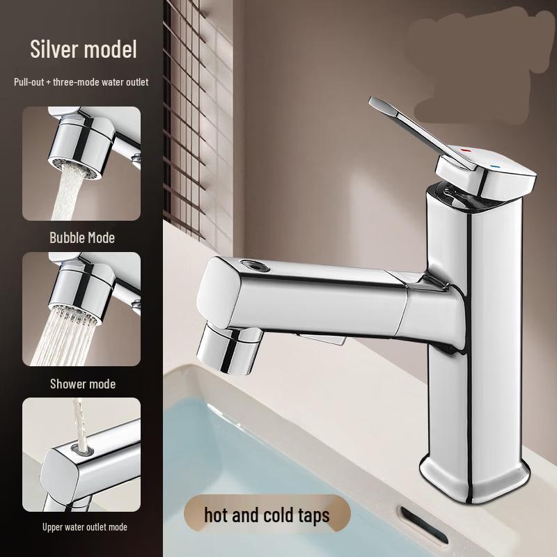 

Выдвижной смеситель для раковины TLXT с 3 режимами