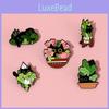 Creative Cat-themed Black Cat Plant Brooch With Floral Design And Colorful Enamel Finish