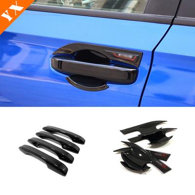 For Honda 11th Gen Civic Carbon Black Chrome Trim Accessories 2022 2023 Car Side Door Handle Decoration Cover Garnish
