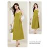 Summer Chiba Pleated Suspender Slimming Dress Women's Casual All-Match Loose Drooping Dress