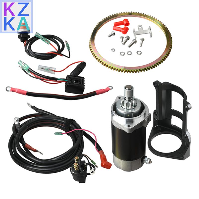 Electric Start Kit FOR SUZUKI DT40 40HP 2 STROKE Starter Motor Relay Cable Rectifier Boat Engine Accessories