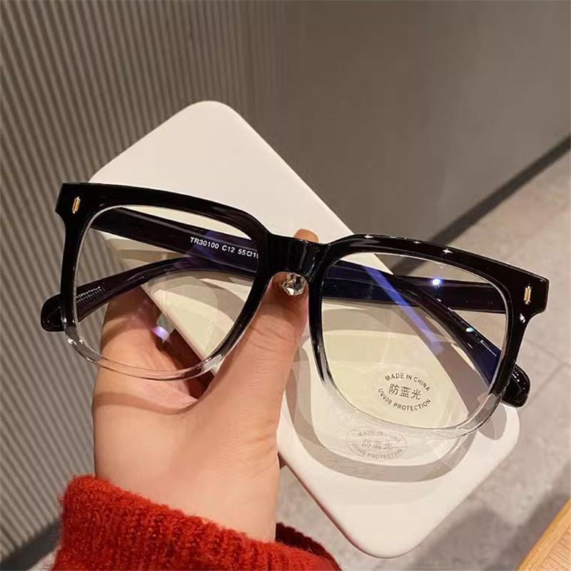 Classic Simple Black Computer Glasses Frame Students Women Men Transparent Spectacles Frame Anti Blue Light Blocking Eyewear