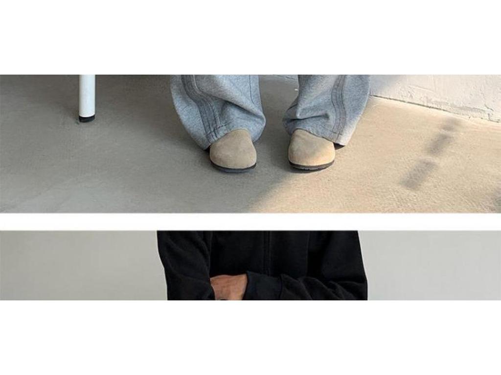 Gray Scimitar Unisex Casual Loose Straight Wide-Leg Pants for Spring and Autumn