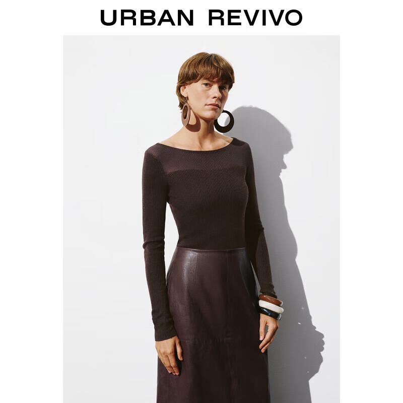 UR Women's Retro Arden Slim Fit Long Sleeve Knit Top