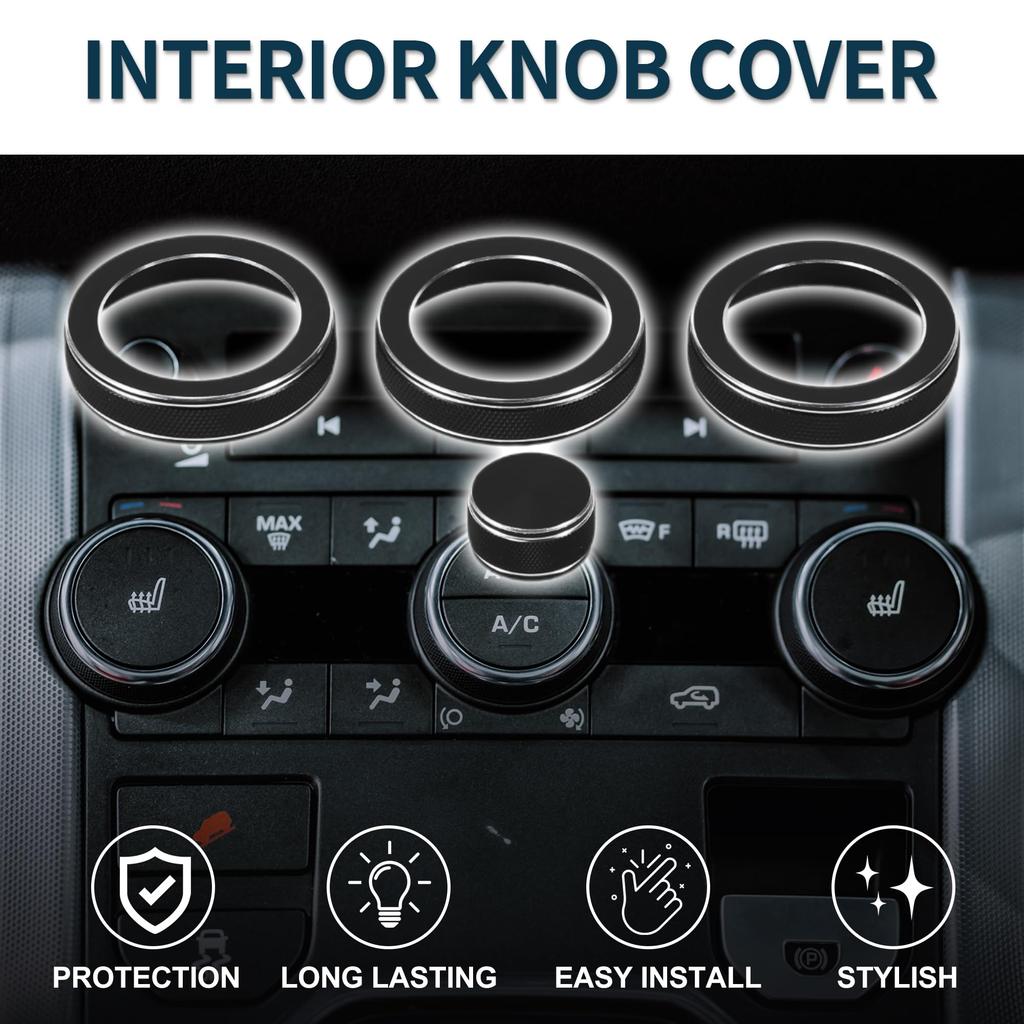 TUCKBOLD AC Air Conditioning Media Volume Control Switch Knob Cover Ring for Land Rover