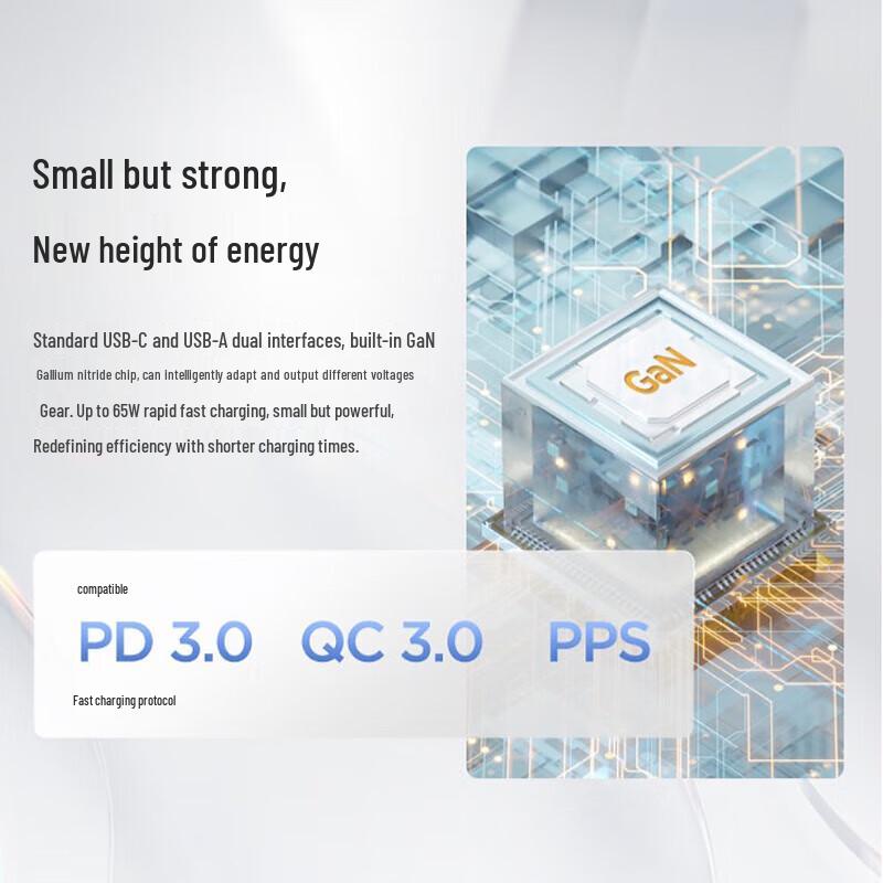 Lenovo Carregador Rápido USB-C GaN de 65W com Porta Dupla ThinkBook