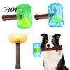 Interactive Squeaky Dog Toys Hammer Toy with Built-in Tennis Ball for Medium And Large Dogs, Enrichment Sound Making Puppy Toys, Durable TPR