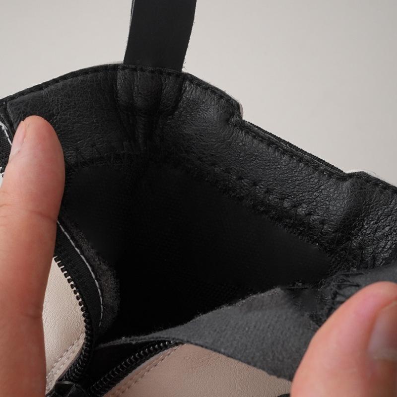 Herbst Winter Plüsch Kinder Kurze Stiefel Jungen Mädchen Kamin Stiefel Farblich Passende Gepolsterte Winter Schuhe