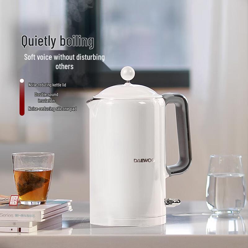DAEWOO Retro 1.5L Double-Layer Electric Kettle CN plug (adapter included)