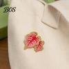 Enamel Leaf Brooch Alloy Brooch, Design Lapel Pin, Plant Lover Badge with Smooth Lines Edge Bright Color, Fresh Style for Shirts Suits Sweaters Canvas