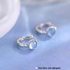 Sterling Silver Aquamarine Stud Earrings - High-End, Light Luxury 2024 Style for Women