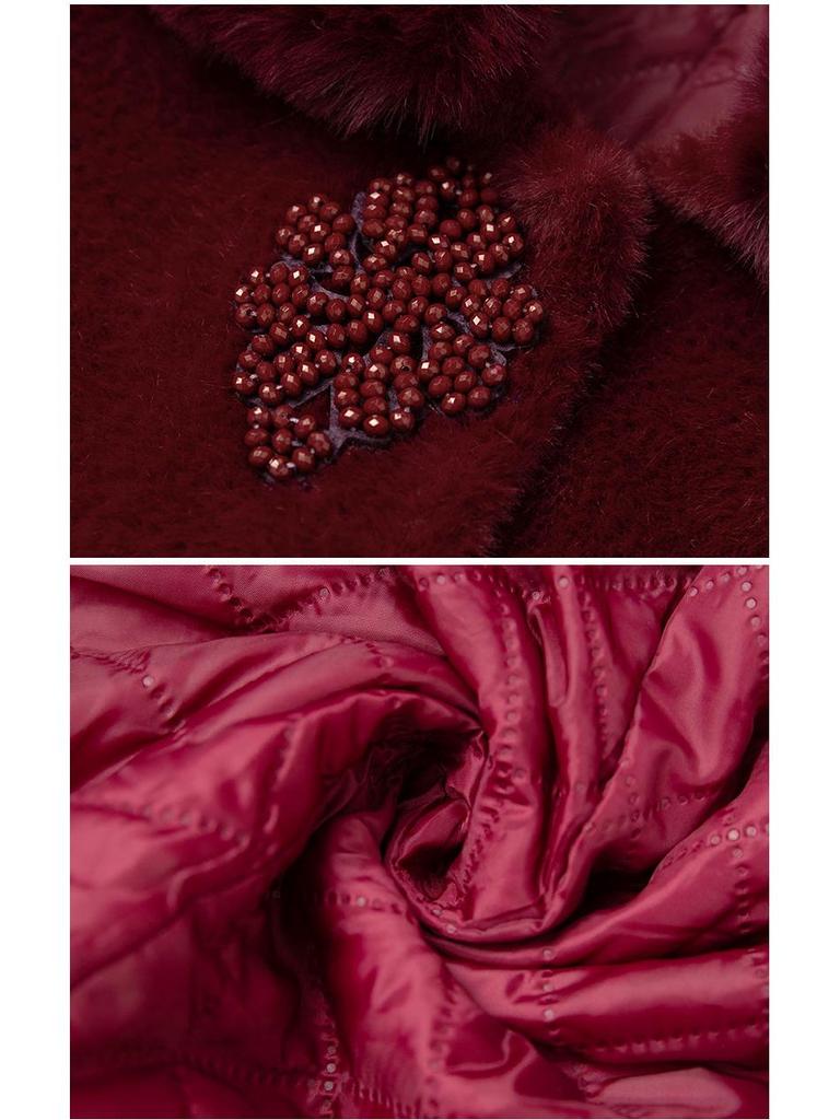 2025 Women's Fashionable Winter Coat for Elderly - Stylish Faux Mink Velvet Warmth for Middle-aged & Seniors