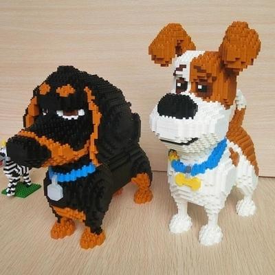 Cute Animals Building Blocks Cat Dog Model Building Bricks Constructor Blocks for Children Gift