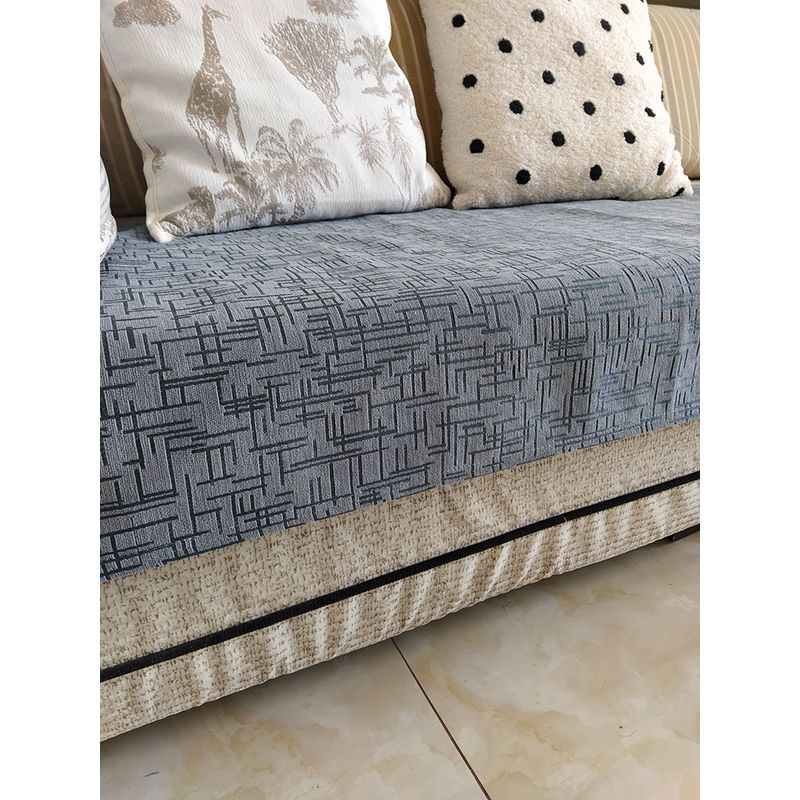 

Chenille Non Slip Pure Color Thick Fabric Sofa Cushion Stripes-Grey [Chenille]] 50*50cm