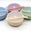 Durable Baby Silicone Suction Plate Bowl Lid Spoon Set Kids Feeding Tableware  Toddlers