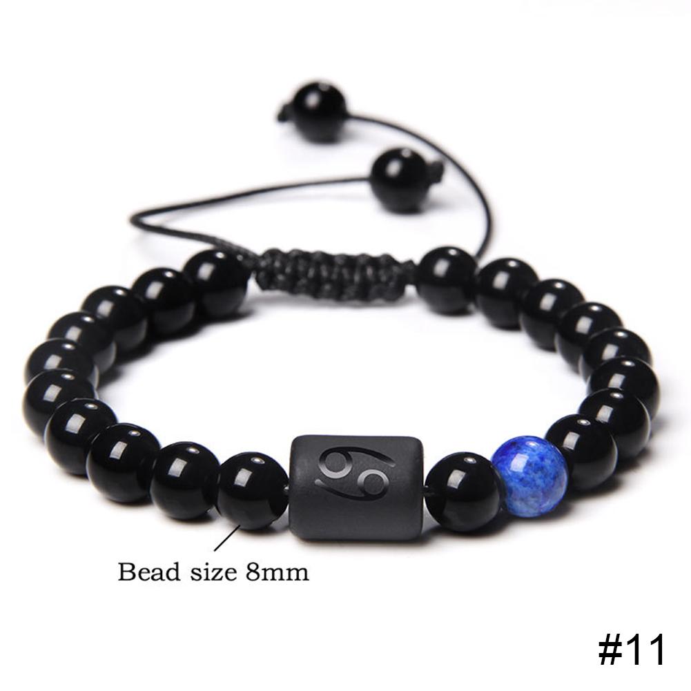 12 Constellations Woven Bracelet Creative Fashion Bracelet Adjustable Beaded Bracelet Jewelry Gift for Men Women