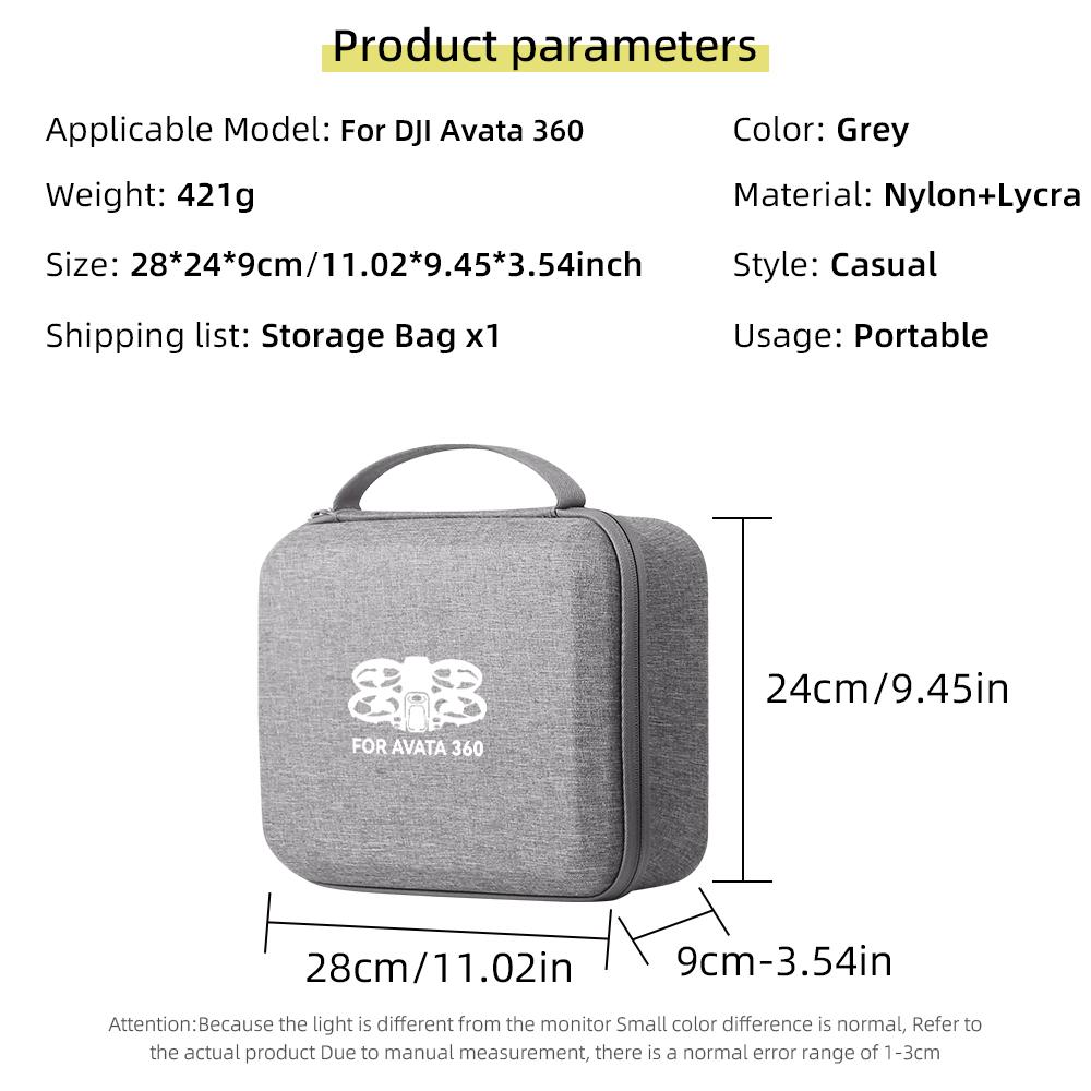 Portable Storage Bag for DJI Avata 360 Drone Nylon Protective Carrying Case Shockproof Travel Handbag Accessories