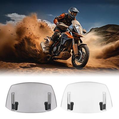 Universal Motorcycle Windshield Extension Adjustable Spoiler Clamp-On Windscreen Deflector Front Accessories Modification