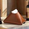 PU Leather Paper Towel Holder Solid Color Pull-Out Paper Towel Holder Box  Home