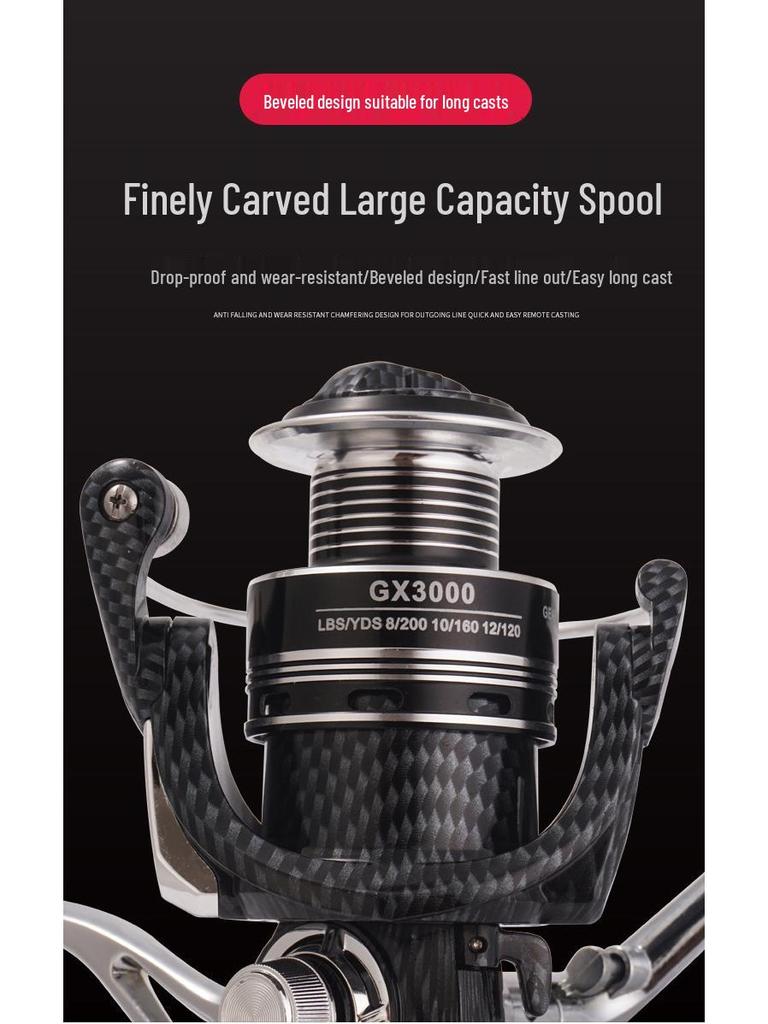 Kemaolong Zero-Gap Double Bearing Metal Fishing Reel Surf Rod