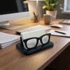 Porte-cartes de visite en résine en forme de lunettes Cadre Organiseur de bureau moderne Comptoir de magasin