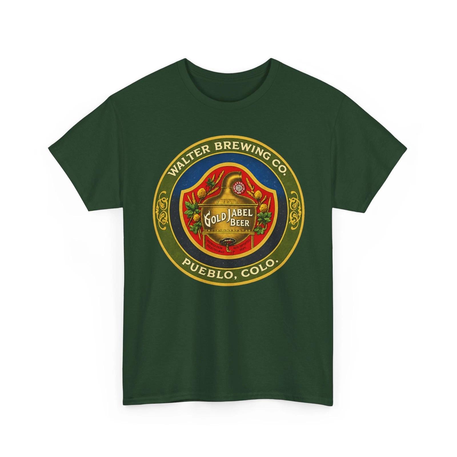 Walter Brewing Co. Golden Label Beer Pueblo Colorado Retro Breweriana T-Sirt M